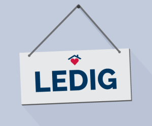Skilt som forteller at det er ledig rom hos Indremisjonshjemmet